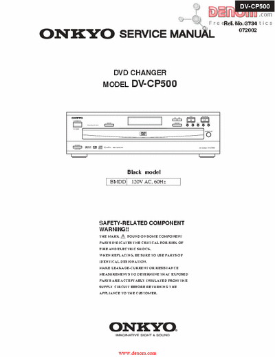 onkyo DV-CP500 onkyo DV-CP500 service manual